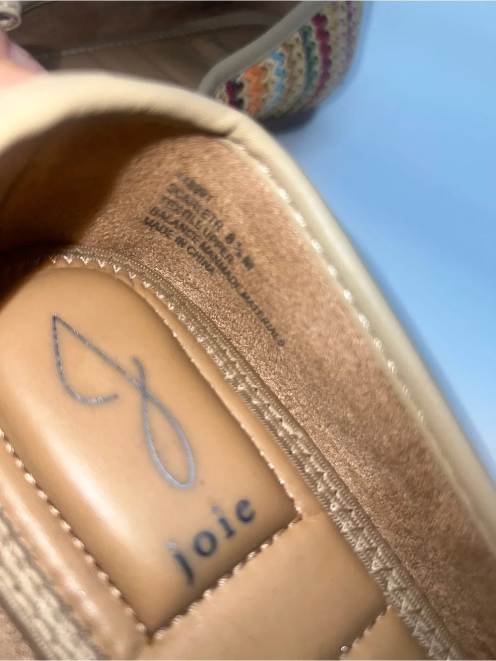 Joie Multicolor Woven Ballet Flats with Beige Trim
